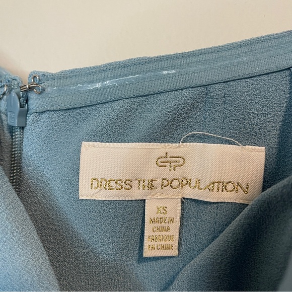 Dress the Population Bailey Off the Shoulder Body-Con Dress Sea Breeze Blue XS - Picture 5 of 8